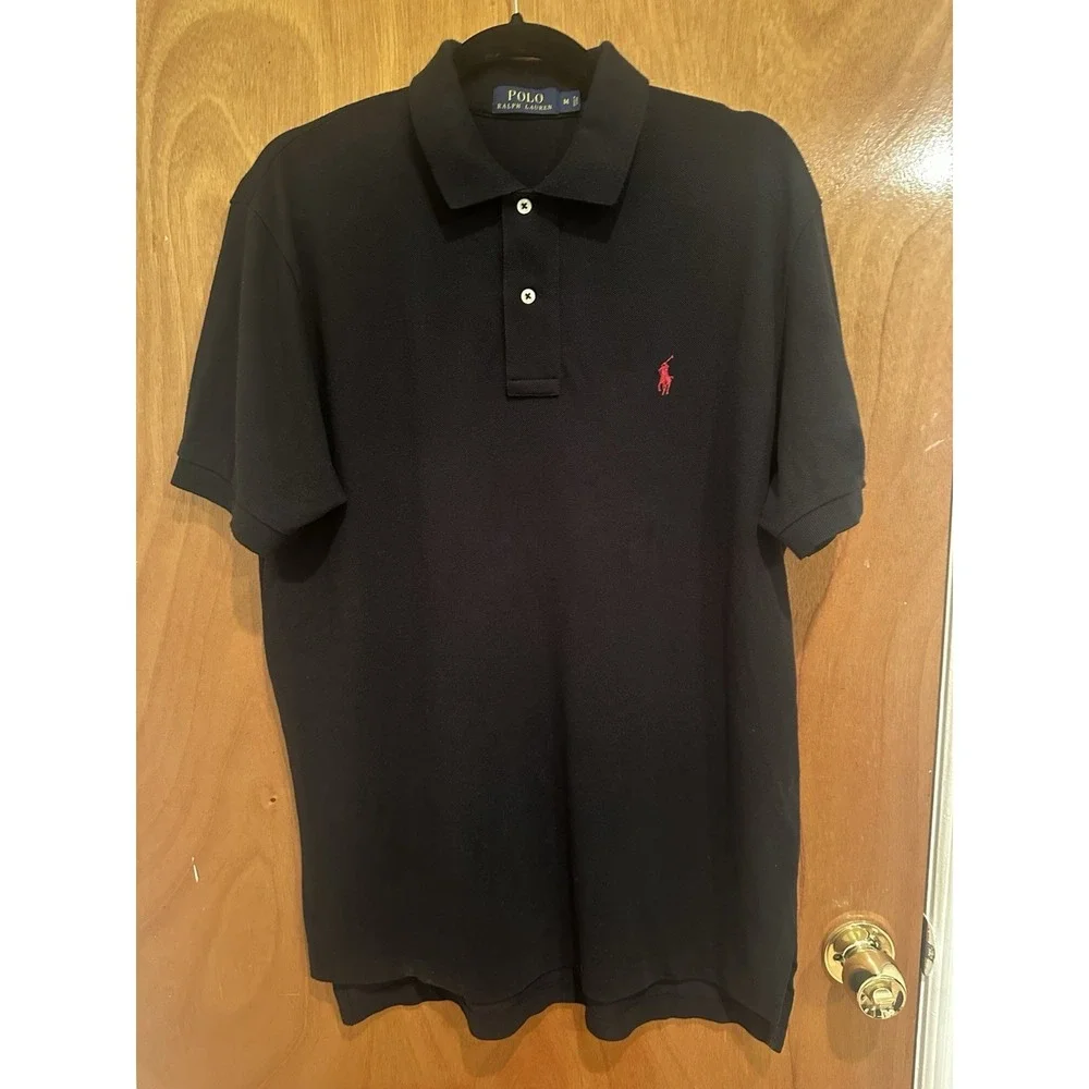 Polo Ralph Lauren Men's Navy Blue Polo Shirt Size Medium NEW Authentic Size M